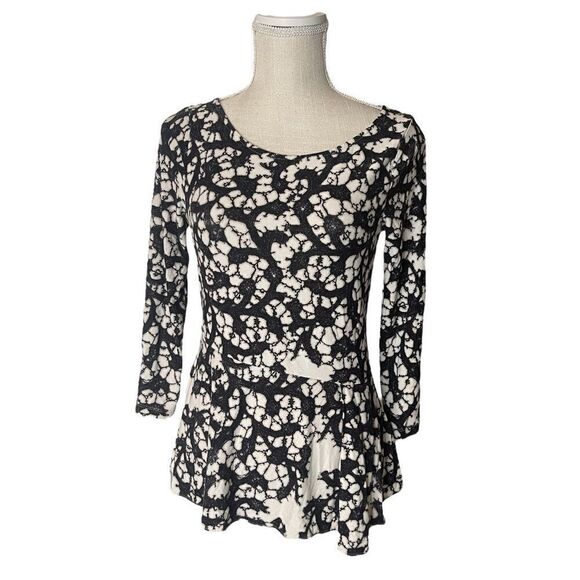 Anthropologie Leifsdottir Webbed Tales Boatneck Peplum Top - Picture 3 of 14